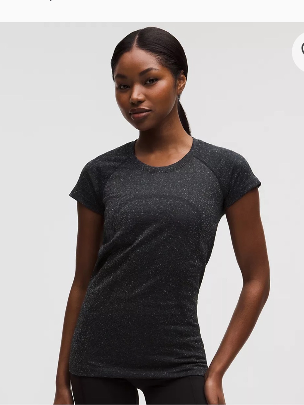 lululemon athletica Black Sparkle Short-Sleeve Tee